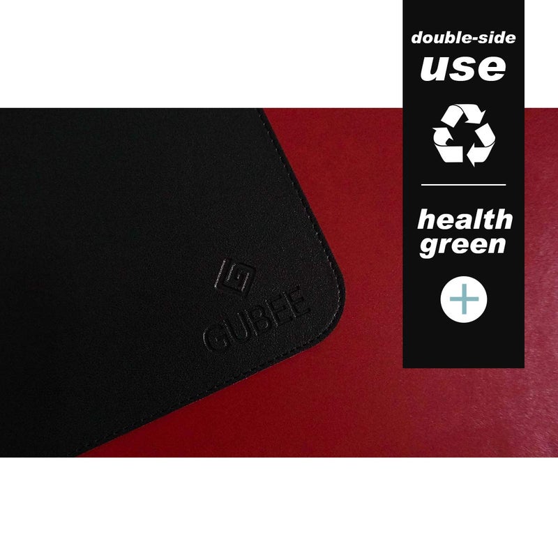 GUBEE PU Leather Multifunctional Office Desk Pad Mat,Waterproof Non-Slip Anti-Dirty Mouse Pad Mat for Office and Home,Travel,Large Size 35.43x15.75x0.08inch (Black) - Image 2